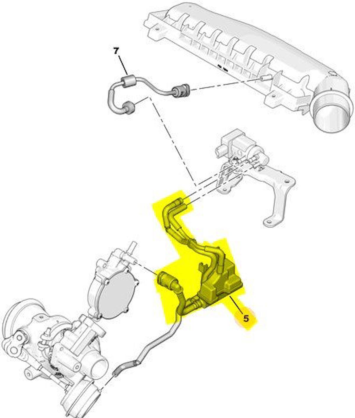 Citroen C4 EGR Borusu [Orjinal] (9807593380)